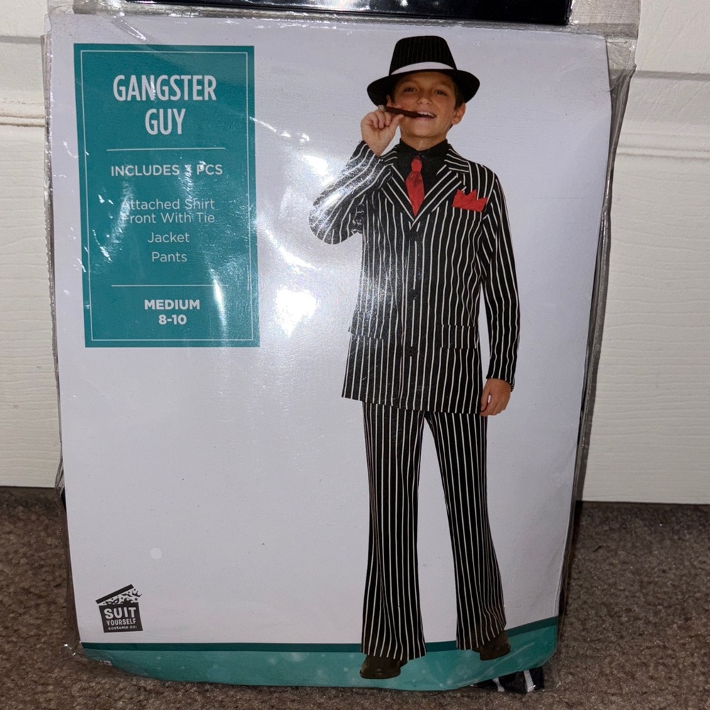 Gangster Guy Costume size Medium 8-10